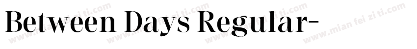 Between Days Regular字体转换